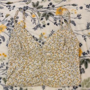 Apricot Lane White and Yellow Floral Camisole